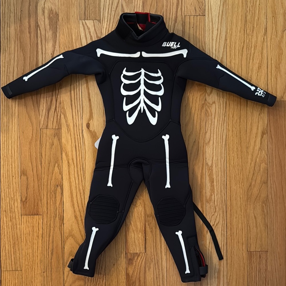 Kids Skeleton Wetsuit - Black and White